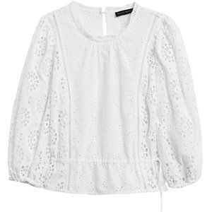 Banana Republic Unlined Eyelet Cropped Top